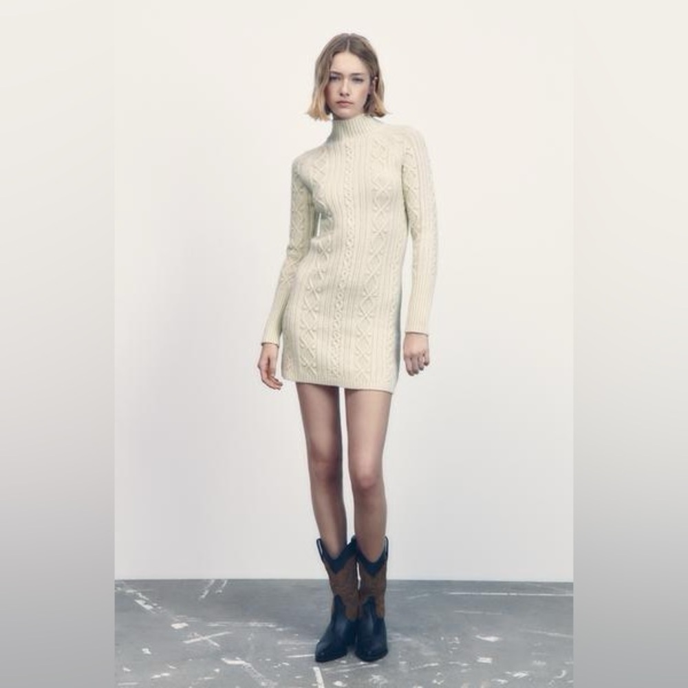 Zara Cream Knit Dress
